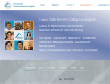 Tablet Screenshot of hausaerzte-borgfeld.de